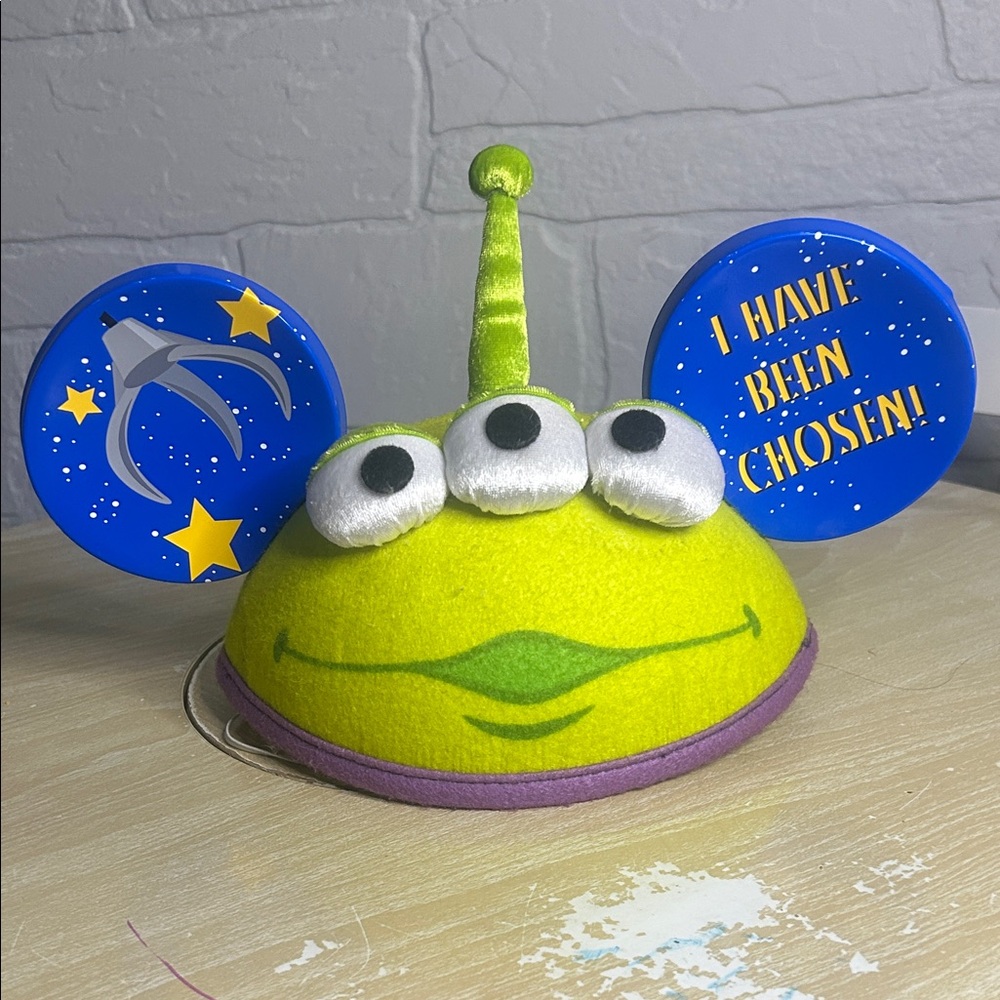 Green and Blue Alien Plush Hat
